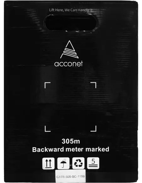 Acconet 305m pull box CAT6 Solid Copper white UTP cable | CAT5-305-SC