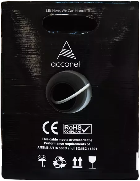 Acconet 305m pull box CAT6 Solid Copper white UTP cable | CAT5-305-SC