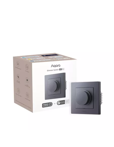 Aqara Dimmer Switch H2 EU Gray | AQ-CTRL-DIM-SW-WALL-G | MiRO