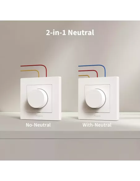 Aqara Dimmer Switch H2 EU Gray | AQ-CTRL-DIM-SW-WALL-G | MiRO