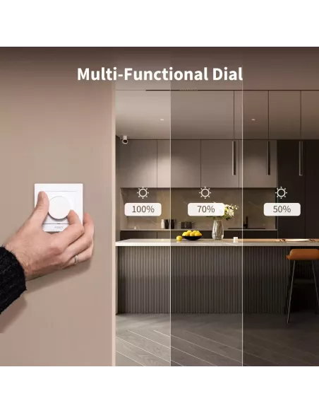 Aqara Dimmer Switch H2 EU 2 White | AQ-CTRL-DIM-SW-WALL-W | MiRO