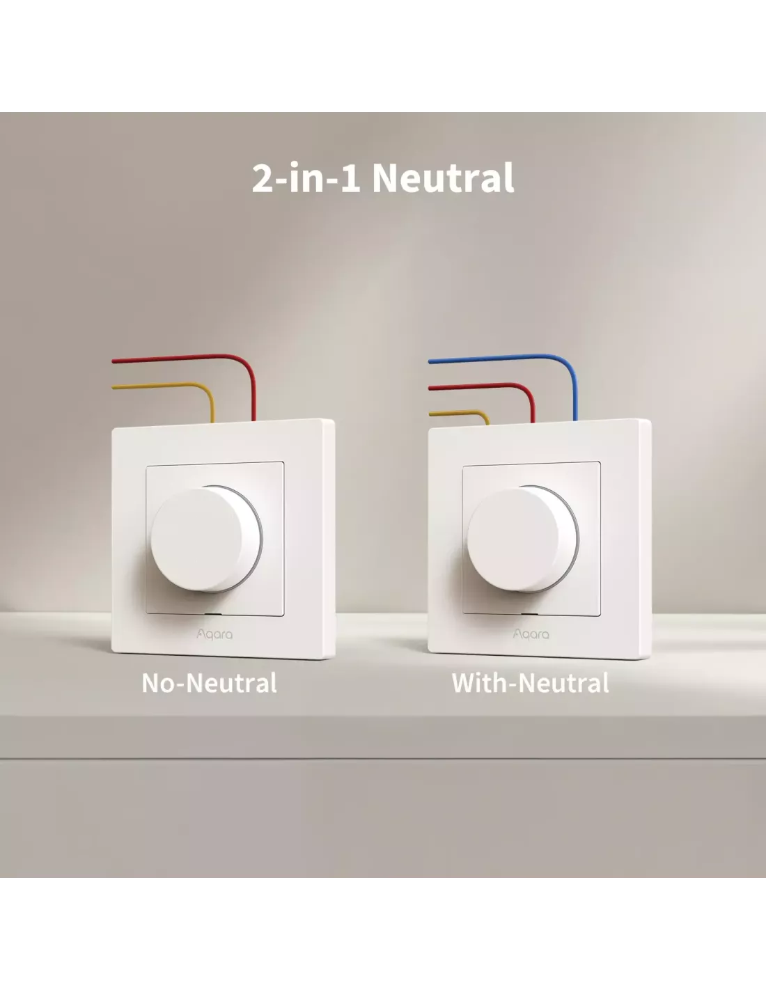 Aqara Dimmer Switch H2 EU 2 White | AQ-CTRL-DIM-SW-WALL-W | MiRO Aqara Dimmer Switch H2 EU 2 White | AQ-CTRL-DIM-SW-WALL-W | MiRO