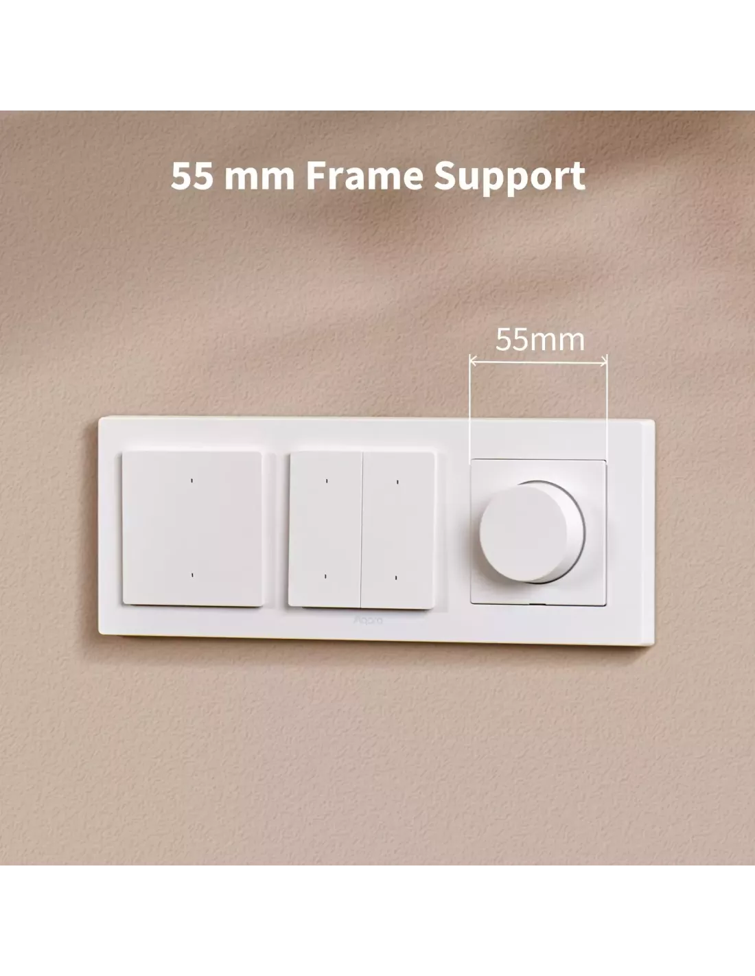 Aqara Dimmer Switch H2 EU 2 White | AQ-CTRL-DIM-SW-WALL-W | MiRO Aqara Dimmer Switch H2 EU 2 White | AQ-CTRL-DIM-SW-WALL-W | MiRO