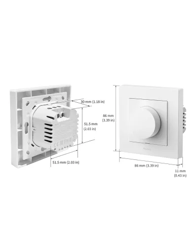 Aqara Dimmer Switch H2 EU 2 White | AQ-CTRL-DIM-SW-WALL-W | MiRO Aqara Dimmer Switch H2 EU 2 White | AQ-CTRL-DIM-SW-WALL-W | MiRO