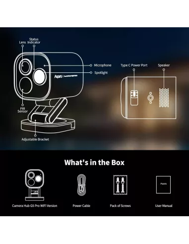 Aqara Camera Hub G5 Pro (WiFi, Shadow Gray) | CH-C07D-GRAY | MiRO Aqara Camera Hub G5 Pro (WiFi, Shadow Gray) | CH-C07D-GRAY | MiRO
