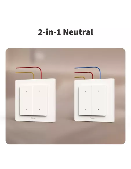 Aqara Light Switch H2 EU 4 Buttons | AQ-CTRL-SW4-WALL | MiRO