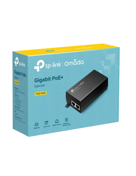TP-Link Omada Active Gigabit PoE+ Injector Adapter | TL-POE160S | MiRO