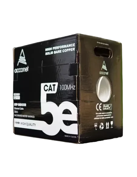 Acconet CAT5e Indoor Ethernet Cable 305m White CCA UTP Pull Box | CAT5-305