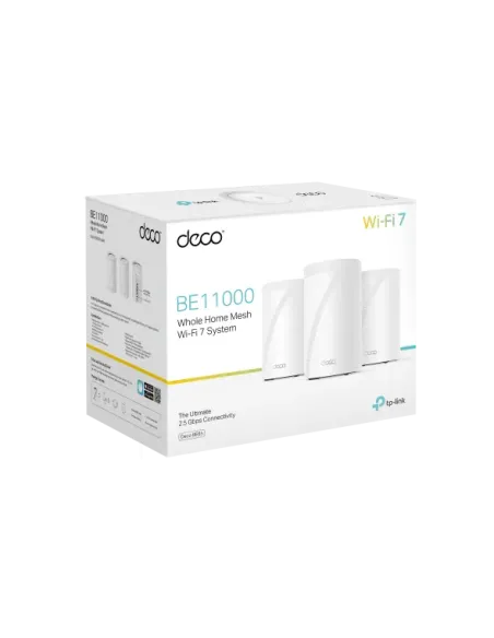 TP-Link Deco BE11000 Whole Home Mesh WiFi 7 System (3 Pack) | Deco BE65(3-pack)