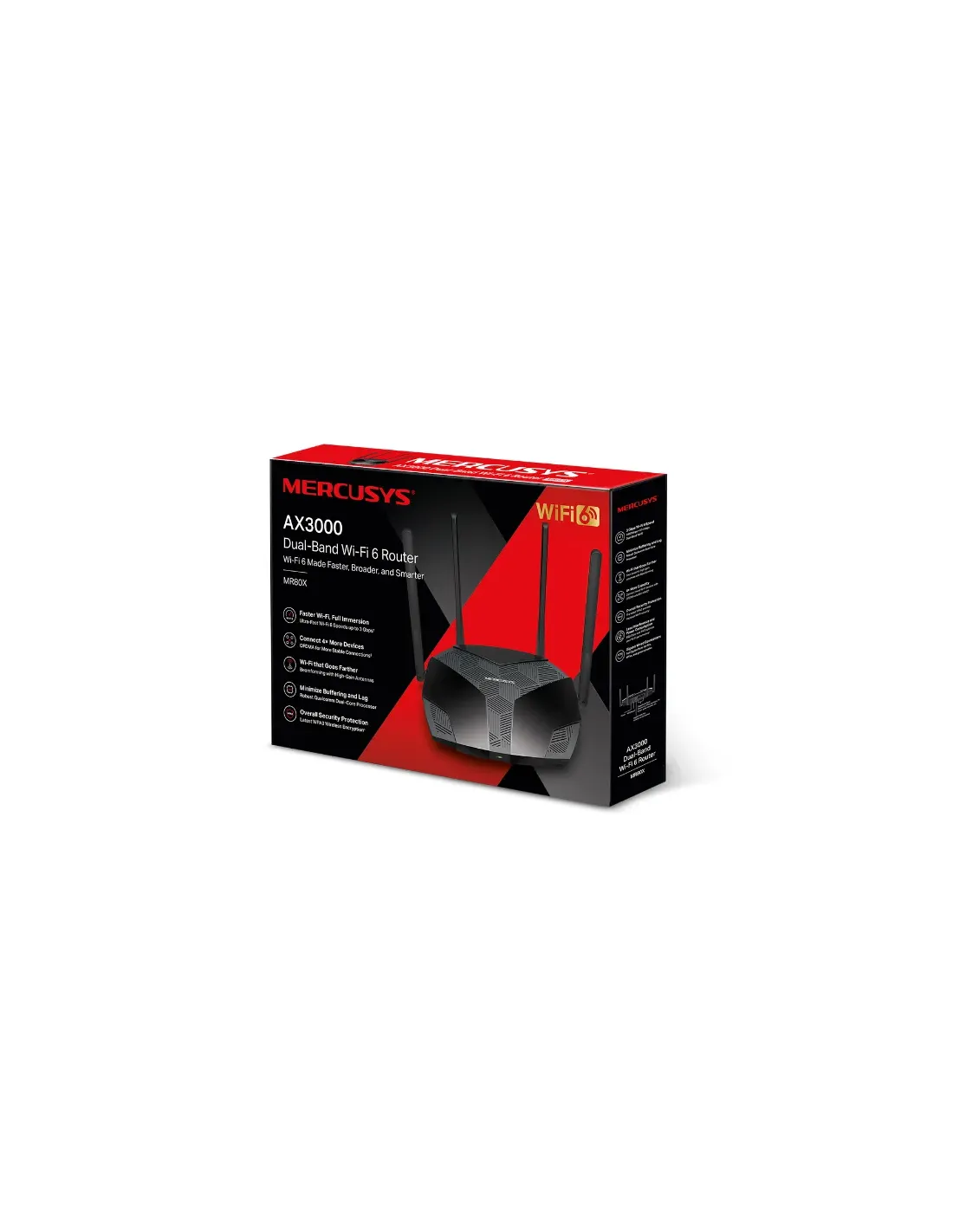 Mercusys AX3000 Dual Band WiFi 6 Router | MR80X Mercusys AX3000 Dual Band WiFi 6 Router | MR80X