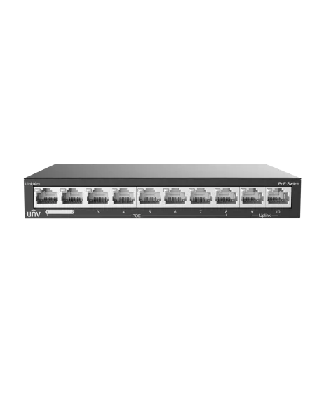 Uniview UNV 8-Port PoE Switch 120W with 2 Uplinks | NSW2020-10T-POE-IN