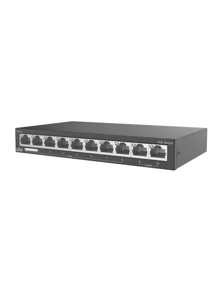 UNV - 8 Port PoE Switch, supports EXTEND Mode (120W) 8-port, 2 Uplink port PoE Switch