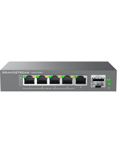 Grandstream Enterprise 5-Port Unmanaged 2.5GbE PoE Switch | GWN7700MP Grandstream Enterprise 5-Port Unmanaged 2.5GbE PoE Switch | GWN7700MP