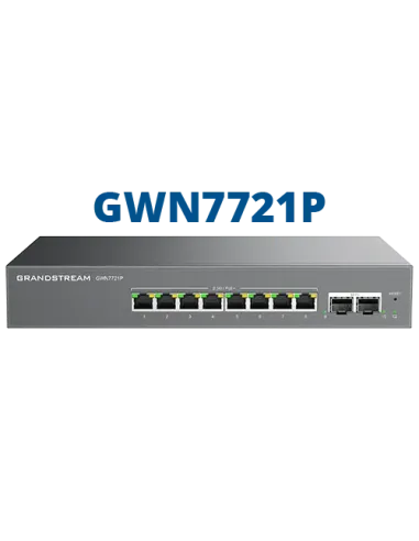 Grandstream Enterprise 8 port Lite Cloud Managed 2.5GbE Switch | GWN7721 Grandstream Enterprise 8 port Lite Cloud Managed 2.5GbE Switch | GWN7721