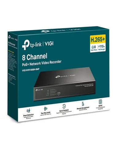 TP-Link VIGI NVR1008H 8-Channel 8MP PoE+ NVR | NVR1008H-8MP TP-Link VIGI NVR1008H 8-Channel 8MP PoE+ NVR | NVR1008H-8MP