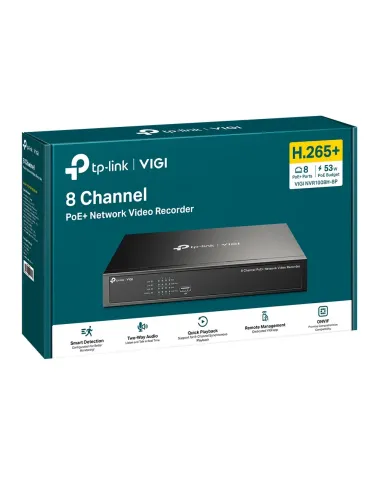 TP-Link VIGI NVR1008H 8-Channel 8MP PoE+ NVR | NVR1008H-8P TP-Link VIGI NVR1008H 8-Channel 8MP PoE+ NVR | NVR1008H-8P