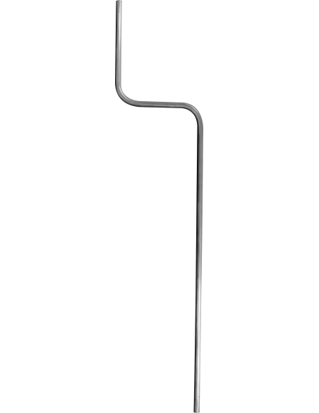 38mm Aluminium Cranked Pole 3m 1.22mm Sidewall | AP-38x300 Cranked