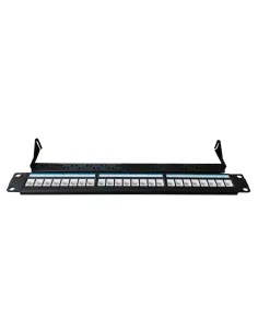 Acconet 24 Port RJ45 Patch Panel 1U Black | AC-CAB-PP-1U24P