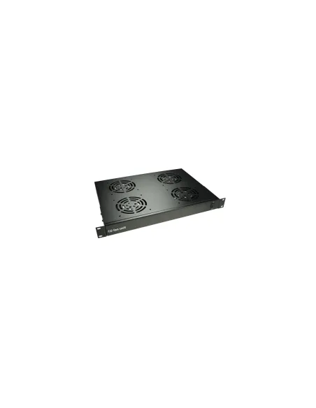 Acconet Fan Unit, 4 Fans, 1U, Black, Power Switch,