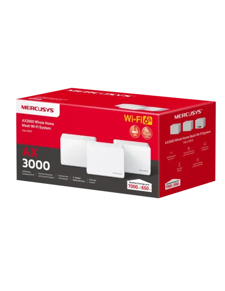 Mercusys Halo Wi-Fi 6 Mesh System (3-Pack) | MRC-HALO-H80X-3P