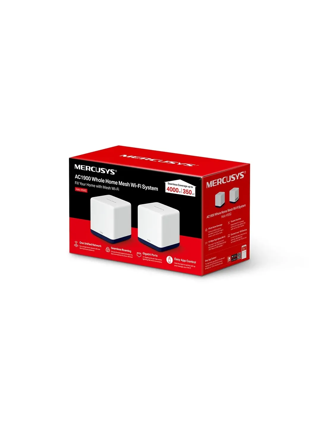 Mercusys Halo Wi-Fi 5 Mesh System (2-Pack) | MRC-HALO-H50G-2P Mercusys Halo Wi-Fi 5 Mesh System (2-Pack) | MRC-HALO-H50G-2P