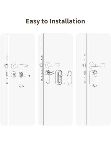 Aqara U200 Lite Matter Retrofit Smart Lock Kit | EL-D03D-BLACK Aqara U200 Lite Matter Retrofit Smart Lock Kit | EL-D03D-BLACK