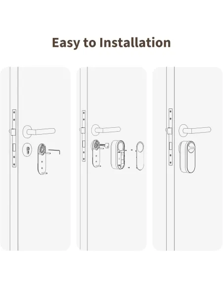 Aqara U200 Lite Matter Retrofit Smart Lock Kit | EL-D03D-BLACK
