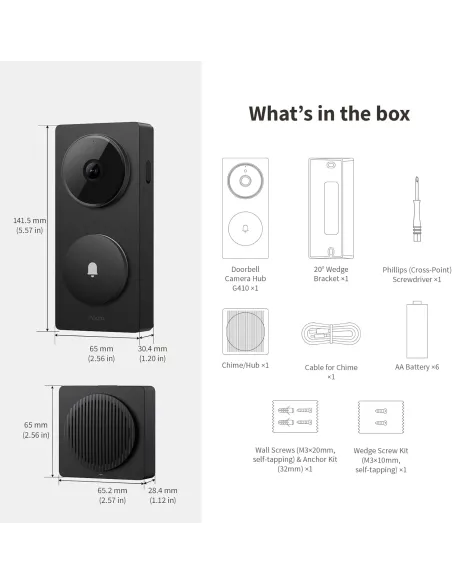 Aqara G4 HomeKit Video Doorbell Camera Hub | CH-C09D