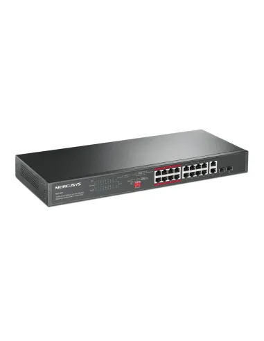 Mercusy 16-Port PoE+ Rackmount Switch + 2-Gigabit | MS118CP Mercusy 16-Port PoE+ Rackmount Switch + 2-Gigabit | MS118CP