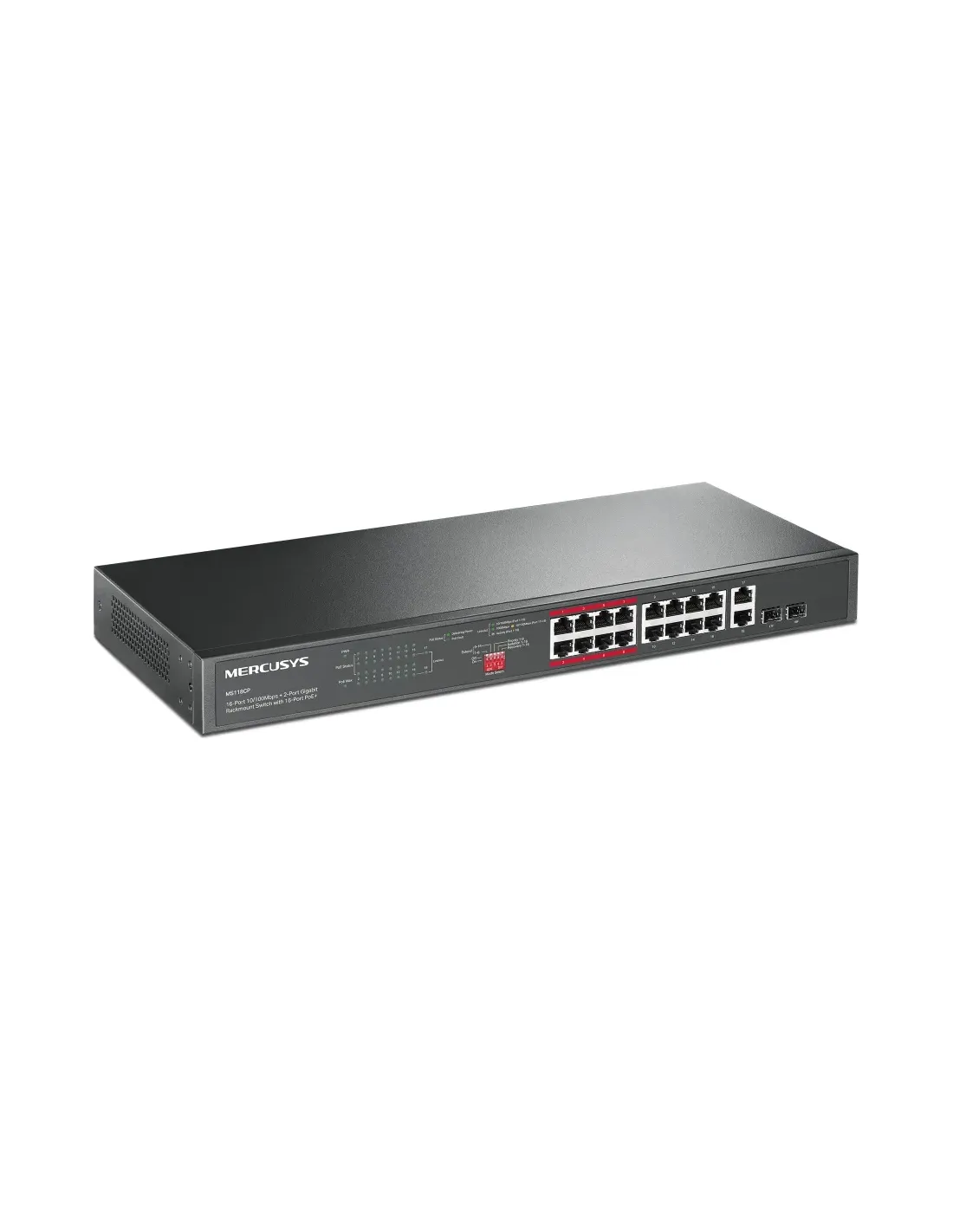 Mercusy 16-Port PoE+ Rackmount Switch + 2-Gigabit | MS118CP Mercusy 16-Port PoE+ Rackmount Switch + 2-Gigabit | MS118CP