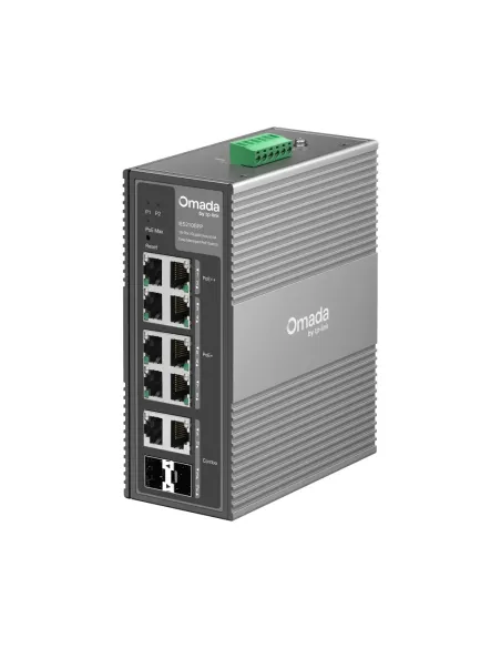 TP-Link Omada 10-Port Gigabit Industrial Easy Managed Switch with 6-Port PoE+ and 2-Port PoE++