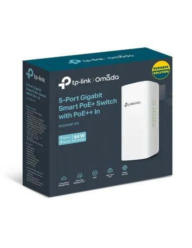 TP-Link Omada 5-Port Outdoor Gigabit Smart Switch with 1-Port PoE++ in and 4-Port PoE+ out TP-Link Omada 5-Port Outdoor Gigabit Smart Switch with 1-Port PoE++ in and 4-Port PoE+ out