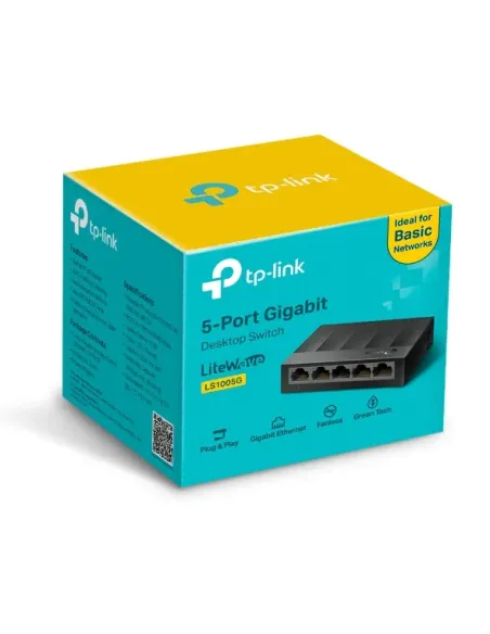 TP-Link 5-Port 10/100/1000Mbps Desktop Network Switch | LS1005G TP-Link 5-Port 10/100/1000Mbps Desktop Network Switch | LS1005G