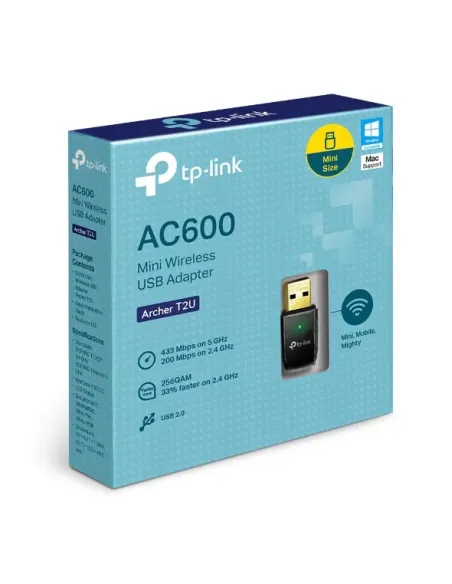 TP-Link AC600 Mini Dual Band Wi-Fi USB Adapter | Archer T2U TP-Link AC600 Mini Dual Band Wi-Fi USB Adapter | Archer T2U