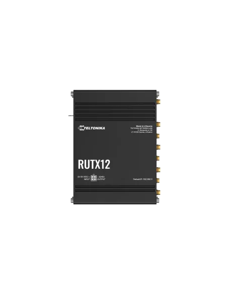 Teltonika Dual SIM Cat 6 Industrial Router | RUTX12 Teltonika Dual SIM Cat 6 Industrial Router | RUTX12