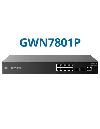 Grandstream Enterprise L2++ 8 port Managed GbE PoE Switch 120W | GWN7801P-PRO Grandstream Enterprise L2++ 8 port Managed GbE PoE Switch 120W | GWN7801P-PRO