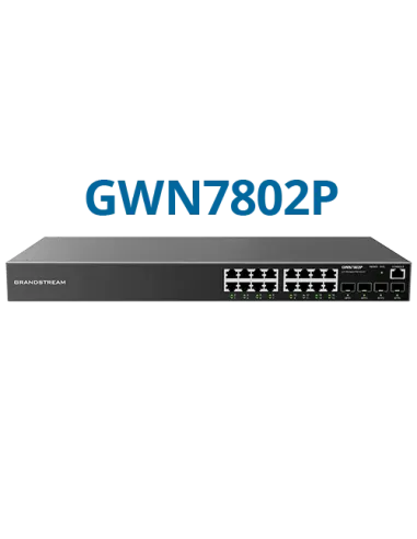 Grandstream Enterprise L2++ 16 port Managed GbE PoE Switch 120W | GWN7802P-PRO Grandstream Enterprise L2++ 16 port Managed GbE PoE Switch 120W | GWN7802P-PRO