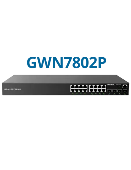 Grandstream Enterprise L2++ 16 port Managed GbE PoE Switch 120W | GWN7802P-PRO Grandstream Enterprise L2++ 16 port Managed GbE PoE Switch 120W | GWN7802P-PRO