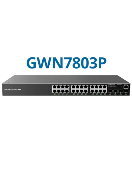 Grandstream Enterprise L2++ 24 port Managed GbE PoE Switch 120W | GWN7803PL-PRO
