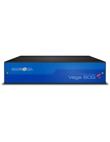 Sangoma - Vega 60 8 FXS analog gateway, connecting VoIP and PSTN networks and internet cabling.