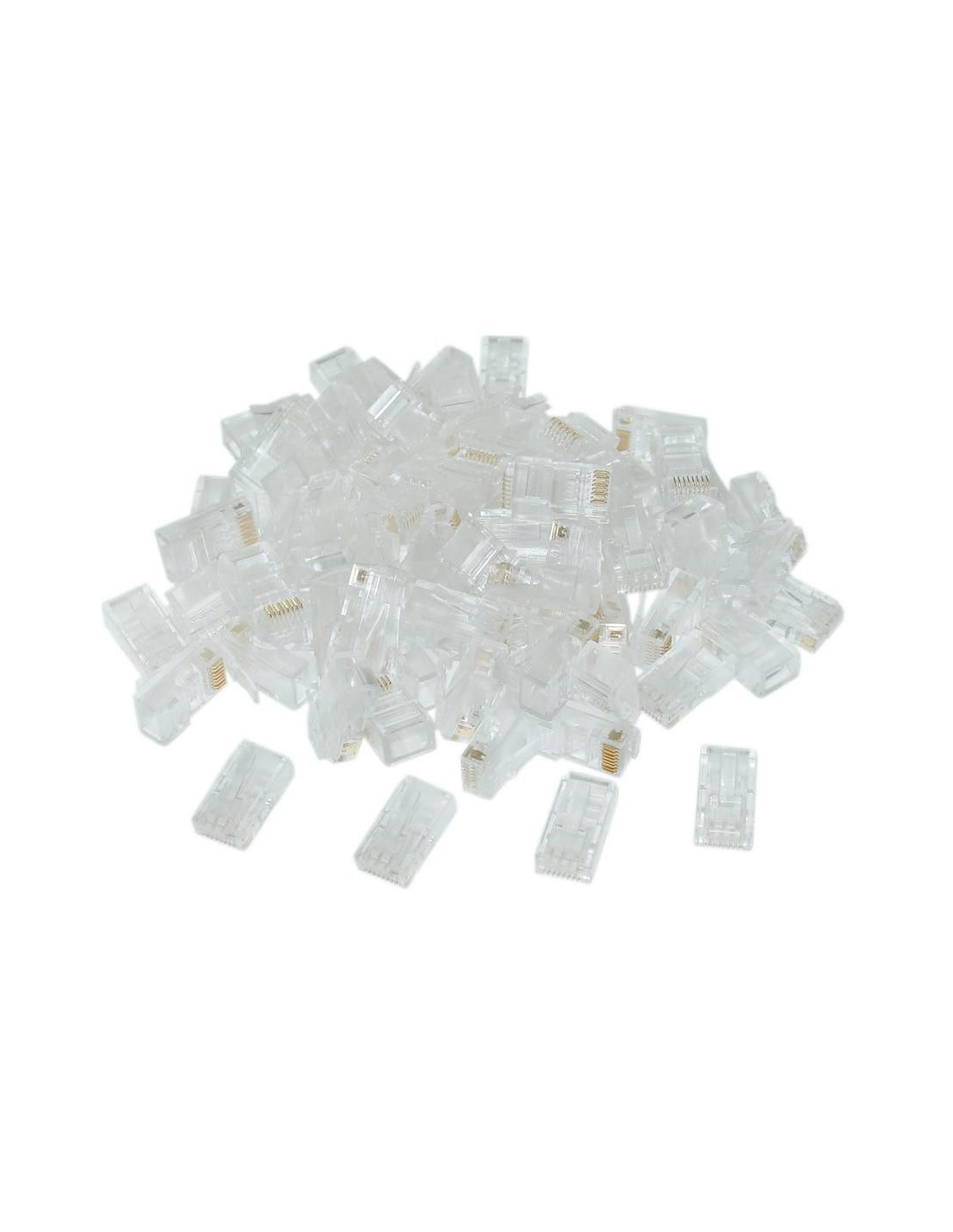 Acconet Cat5e Rj45 Connectors, Stranded Solid Core, 50 Pack