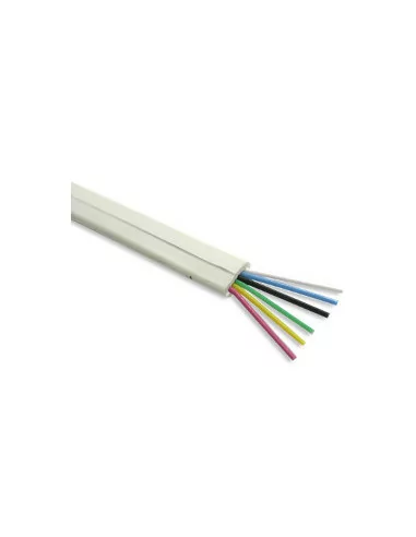 2 Pair Ivory Flat Modular Cable for RJ11 Connectors, 4 Wire