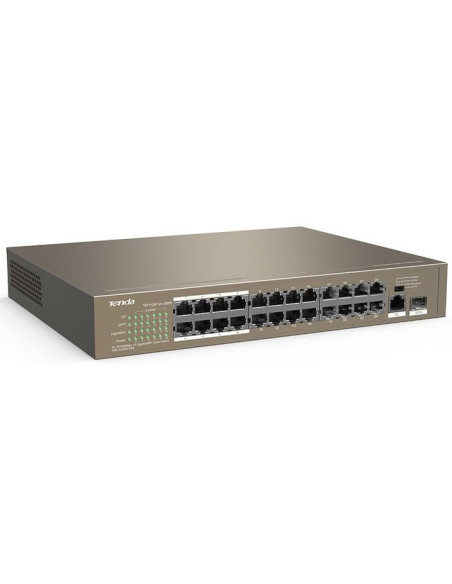 Tenda 24-Port 250W Unmanaged Ethernet PoE Switch | TEF1126P-24-250W