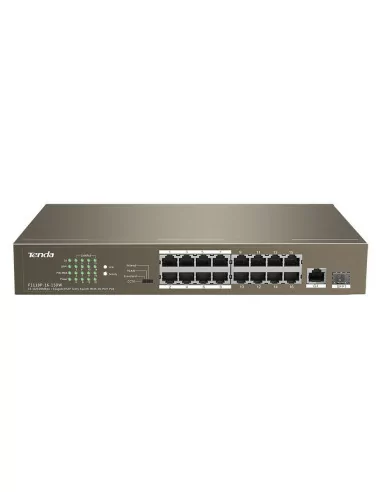 Tenda 16-Port Fast Ethernet Switch with 16-Port PoE | TEF1118P-16-150W