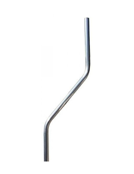 38mm Aluminium Cranked Pole - 3m - 1.22mm Sidewall