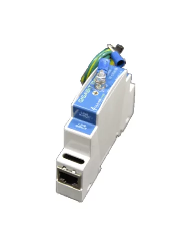 Din Rail Gigabit in-line Protector Power Over Ethernet - POE Mode A+B