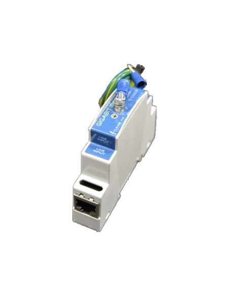 Din Rail Gigabit in-line Protector Power Over Ethernet - POE Mode A+B