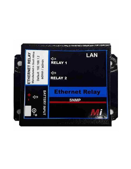 Micro Instruments 2 Port Ethernet AC Relay + Email Support, 12V to 24V