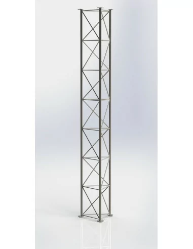 Lattice Mast 3m Section (Revised). ZigZag bracing and flange joint.
