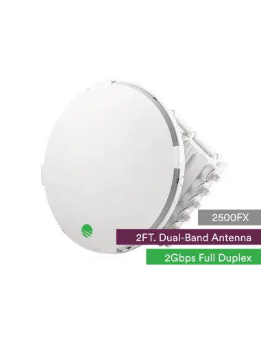 Siklu E-Band (80GHz) PTP link FDD 2Gbps. 2ft EXT Dual-Band antenna w/ 5GHz Failover Feed